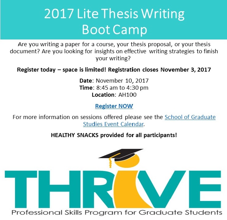 thesis writing boot camp